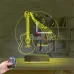 Gitar Müzik Nota Kişiye Özel Saatli 3D Lamba - Masa Gece Lambası