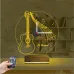 Gitar Müzik Nota Kişiye Özel Saatli 3D Lamba - Masa Gece Lambası