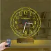 Klasik Tasarım Kişiye Özel Saatli 3D Lamba - Masa Gece Lambası