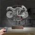 Motorsiklet Motor V1 Kişiye Özel Saatli 3D Lamba - Masa Gece Lambası