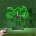 Motorsiklet Motor V1 Kişiye Özel Saatli 3D Lamba - Masa Gece Lambası