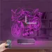 Motorsiklet Motor V2 Kişiye Özel Saatli 3D Lamba - Masa Gece Lambası