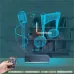 Müzik Nota Mikrofon Kişiye Özel Saatli 3D Lamba - Masa Gece Lambası