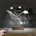 Uçak Pilot F16 Kişiye Özel Saatli 3D Lamba - Masa Gece Lambası