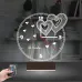 Sevgiliye Hediye Kalp V2 Kişiye Özel Saatli 3D Lamba - Masa Gece Lambası