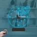 Sevgiliye Hediye Kalp V2 Kişiye Özel Saatli 3D Lamba - Masa Gece Lambası