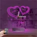 Sevgiliye Hediye Kalp Sonsuzluk Yıldönümü V1 Kişiye Özel Saatli 3D Lamba - Masa Gece Lambası