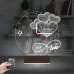 Sevgiliye Hediye Kalp Sonsuzluk Yıldönümü V2 Kişiye Özel Saatli 3D Lamba - Masa Gece Lambası