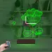 Sevgiliye Hediye Kalp Sonsuzluk Yıldönümü V2 Kişiye Özel Saatli 3D Lamba - Masa Gece Lambası