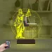 Adalet Kadın Avukat Hediye Terazi Kişiye Özel Saatli 3D Lamba - Masa Gece Lambası