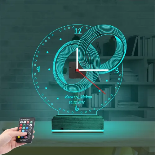 Sevgiliye Hediye Yüzük Alyans Yıldönümü Kişiye Özel Saatli 3…