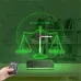 Avukat Hediye Terazi Hukuk Tema Kişiye Özel Saatli 3D Lamba - Masa Gece Lambası