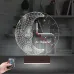Ay Dede Çocuk Odası Hediye Kişiye Özel Saatli 3D Lamba - Masa Gece Lambası