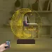 Ay Dede Çocuk Odası Hediye Kişiye Özel Saatli 3D Lamba - Masa Gece Lambası
