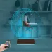 Ay Dede Çocuk Odası Hediye Kişiye Özel Saatli 3D Lamba - Masa Gece Lambası