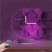 Ayıcık Kalp Tasarım Kişiye Özel Saatli 3D Lamba - Masa Gece Lambası