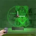 Ayıcık Kalp Tasarım Kişiye Özel Saatli 3D Lamba - Masa Gece Lambası
