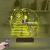 Baykuş Kitap Öğretmene Hediye Kişiye Özel Saatli 3D Lamba - Masa Gece Lambası