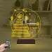 Baykuş Kitap Öğretmene Hediye Kişiye Özel Saatli 3D Lamba - Masa Gece Lambası