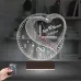 Sevgiliye Hediye Kalp Sonsuzluk Yıldönümü V4 Kişiye Özel Saatli 3D Lamba - Masa Gece Lambası