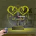 Sevgiliye Hediye Kalp Sonsuzluk Yıldönümü V5 Kişiye Özel Saatli 3D Lamba - Masa Gece Lambası