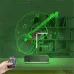 Keman Müzik Nota V2 Kişiye Özel Saatli 3D Lamba - Masa Gece Lambası