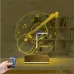 Keman Müzik Nota V2 Kişiye Özel Saatli 3D Lamba - Masa Gece Lambası