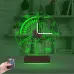 Mühendis Hediye Matematik Geometri Kişiye Özel Saatli 3D Lamba - Masa Gece Lambası