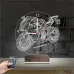 Motor Motorsiklet Motorcu Hediye Kişiye Özel Saatli 3D Lamba - Masa Gece Lambası