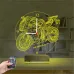 Motor Motorsiklet Motorcu Hediye Kişiye Özel Saatli 3D Lamba - Masa Gece Lambası