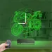 Motor Motorsiklet Motorcu Hediye Kişiye Özel Saatli 3D Lamba - Masa Gece Lambası
