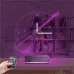Saz Bağlama Nota Müzik Kişiye Özel Saatli 3D Lamba - Masa Gece Lambası