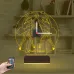 Balerin Bale Kişiye Özel Saatli 3D Lamba - Masa Gece Lambası