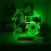 Ronaldo Futbol Topu Kişiye Özel Saatli 3D Lamba - Masa Gece Lambası