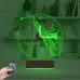 Saksafon Enstrüman Müzik Nota Kişiye Özel Saatli 3D Lamba - Masa Gece Lambası