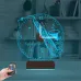 Saksafon Enstrüman Müzik Nota Kişiye Özel Saatli 3D Lamba - Masa Gece Lambası