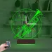 Trompet Enstrüman Müzik Nota Kişiye Özel Saatli 3D Lamba - Masa Gece Lambası