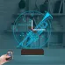 Trompet Enstrüman Müzik Nota Kişiye Özel Saatli 3D Lamba - Masa Gece Lambası