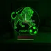 Aslan Futbol Taraftar Özel Saatli 3D Lamba - Masa Gece Lambası