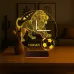 Aslan Futbol Taraftar Özel Saatli 3D Lamba - Masa Gece Lambası