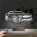 Spor Araba Camaro Kişiye Özel 3D Lamba - Masa Gece Lambası