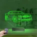 Spor Araba Camaro Kişiye Özel 3D Lamba - Masa Gece Lambası