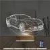 Spor Araba Ferrari Kişiye Özel 3D Lamba - Masa Gece Lambası