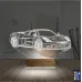 Spor Araba Chevrolet Kişiye Özel 3D Lamba - Masa Gece Lambası