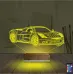 Spor Araba Chevrolet Kişiye Özel 3D Lamba - Masa Gece Lambası