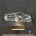 Spor Araba Chevrolet Kişiye Özel 3D Lamba - Masa Gece Lambası