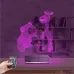 Ayıcık Zürafa Kalp Kişiye Özel 3D Lamba - Masa Gece Lambası