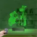 Ayıcık Zürafa Kalp Kişiye Özel 3D Lamba - Masa Gece Lambası