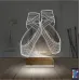 Balerin Bale Ayakkabısı Kişiye Özel 3D Lamba - Masa Gece Lambası