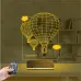 Uçan Balon Kişiye Özel 3D Lamba - Masa Gece Lambası
